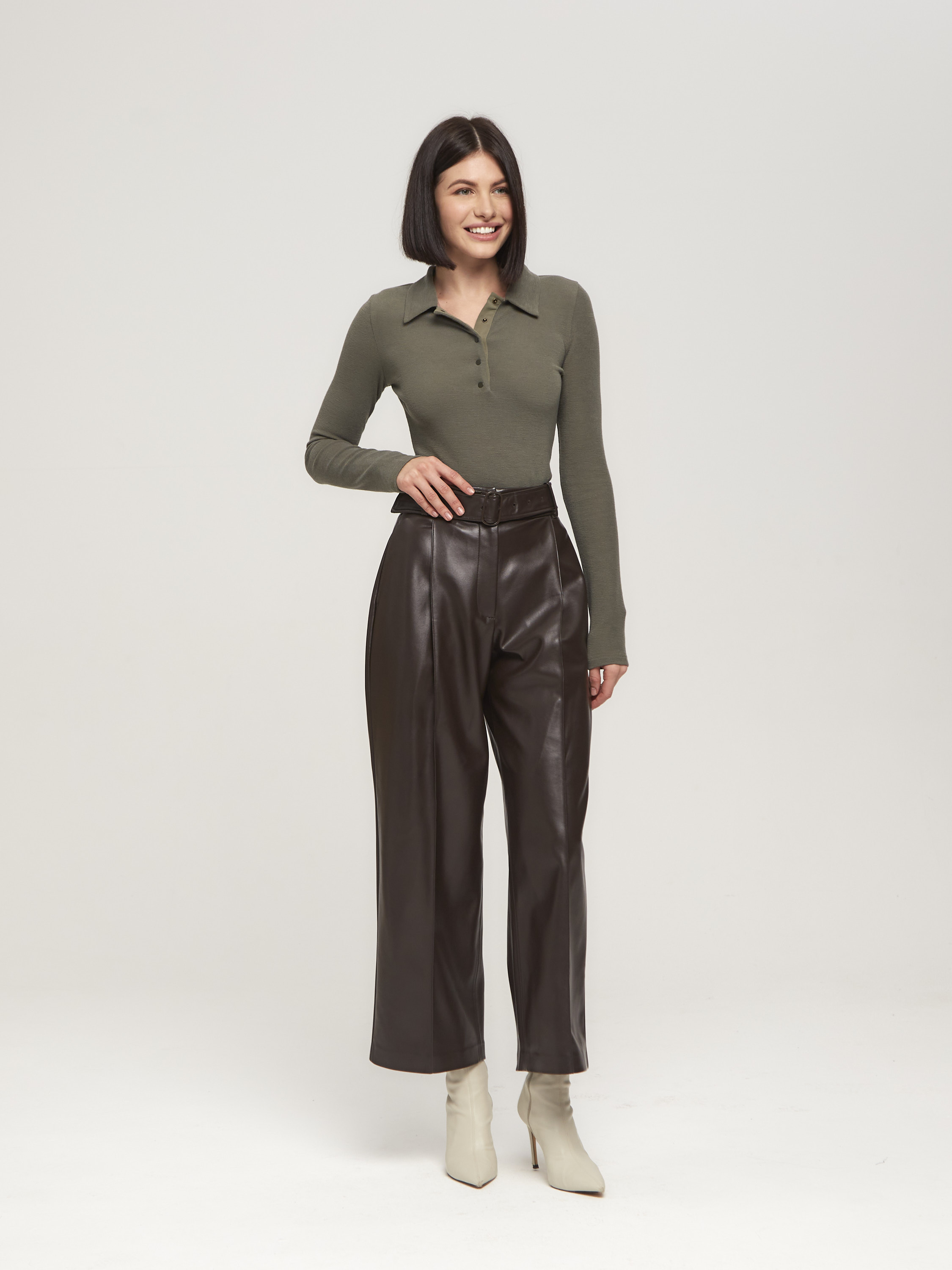 Поло трикотажное хаки