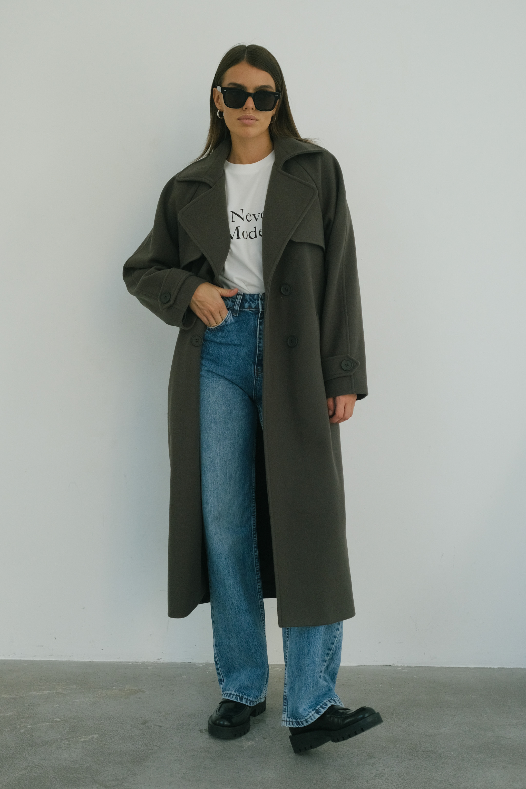 Пальто хаки