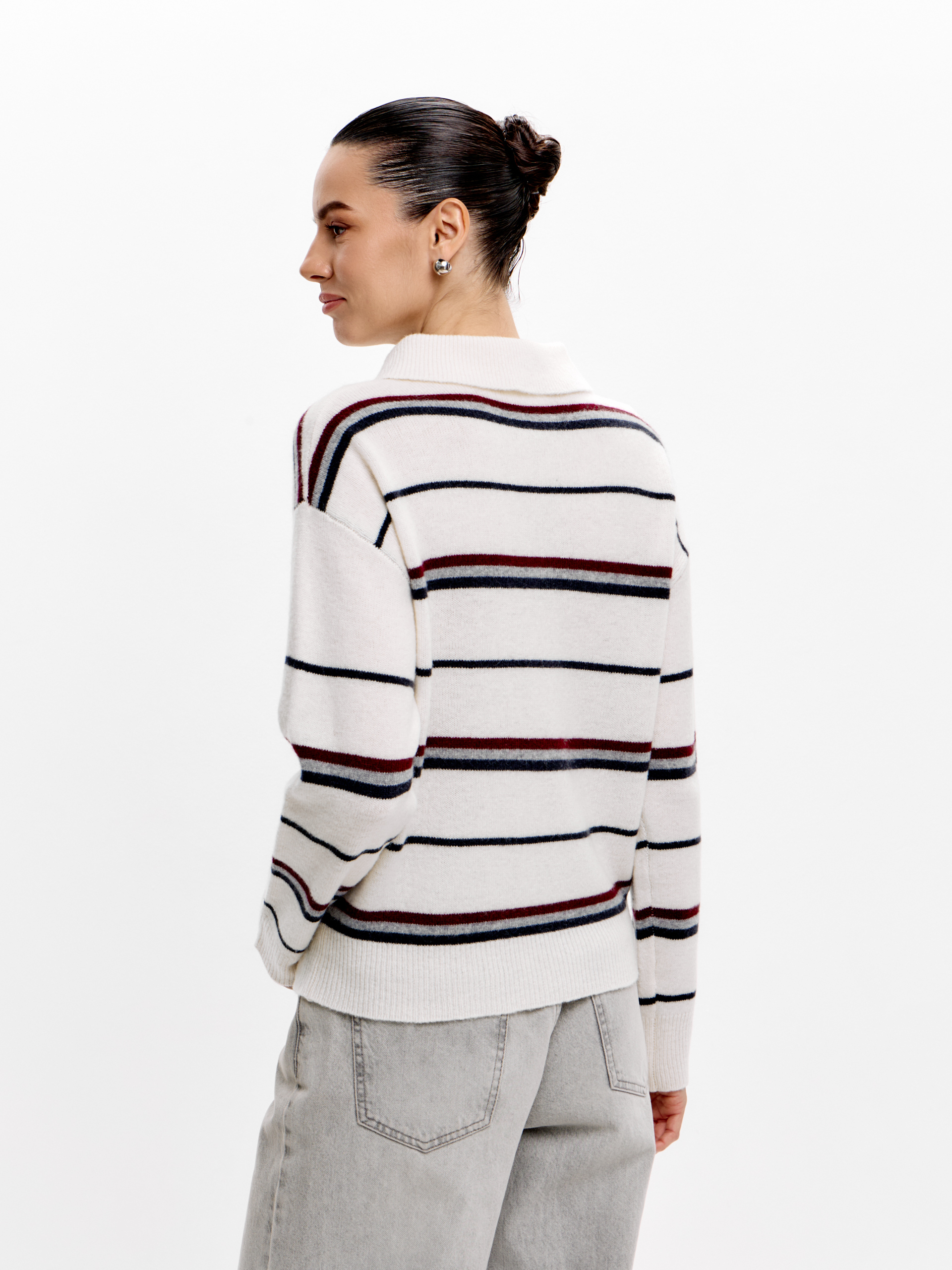 Поло трикотажное в полоску