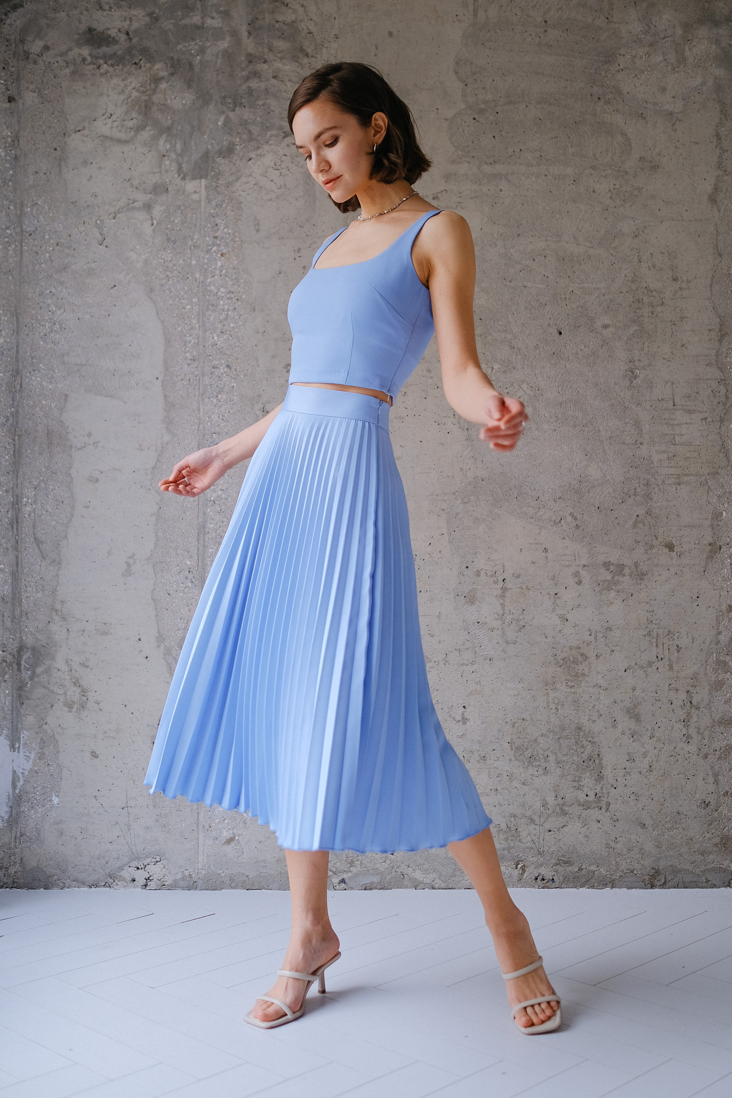 Топ голубой