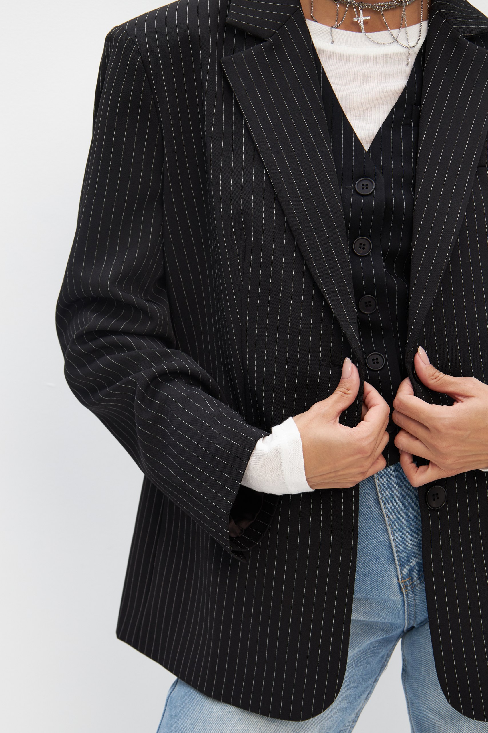 Жакет в полоску