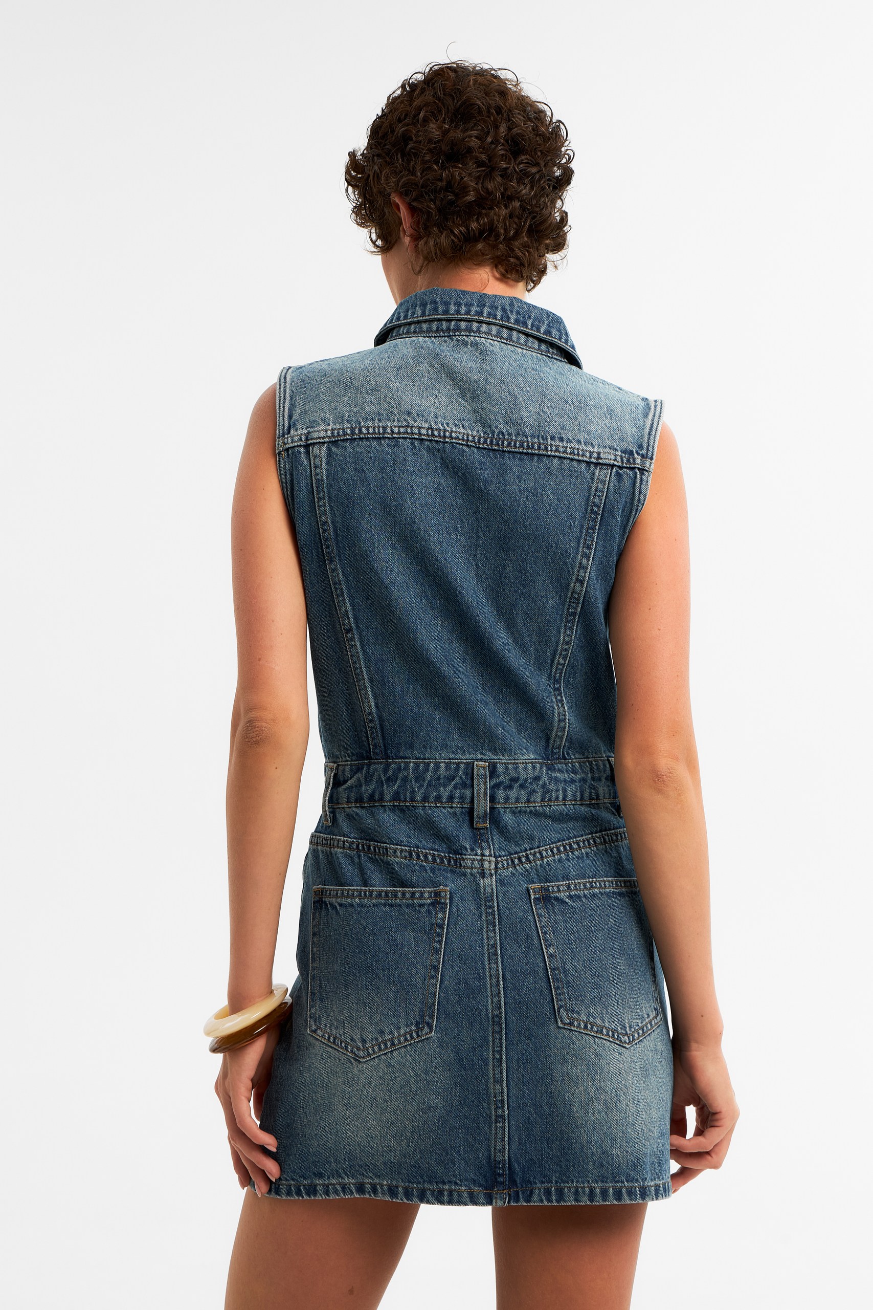 Платье мини деним