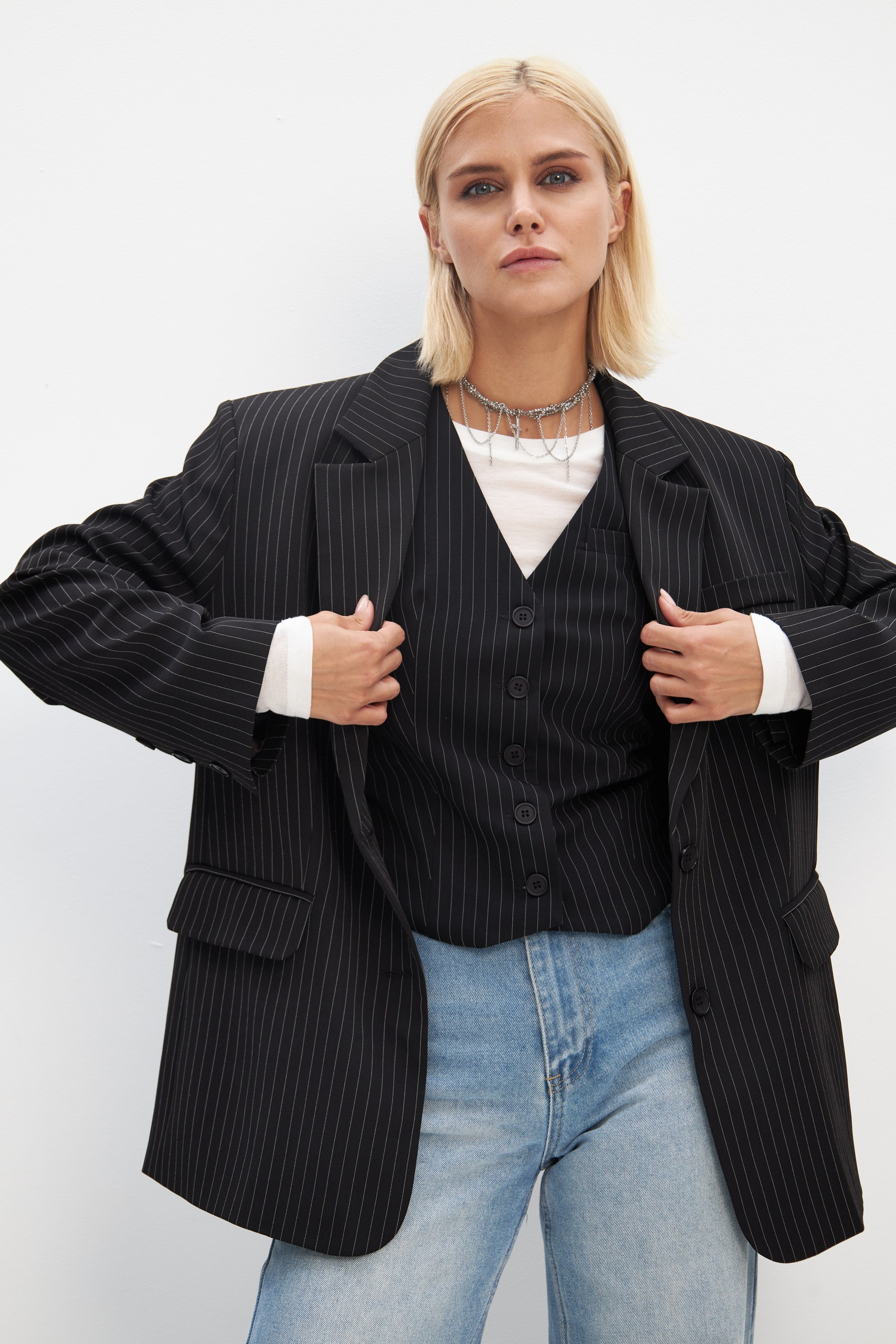 Жакет в полоску