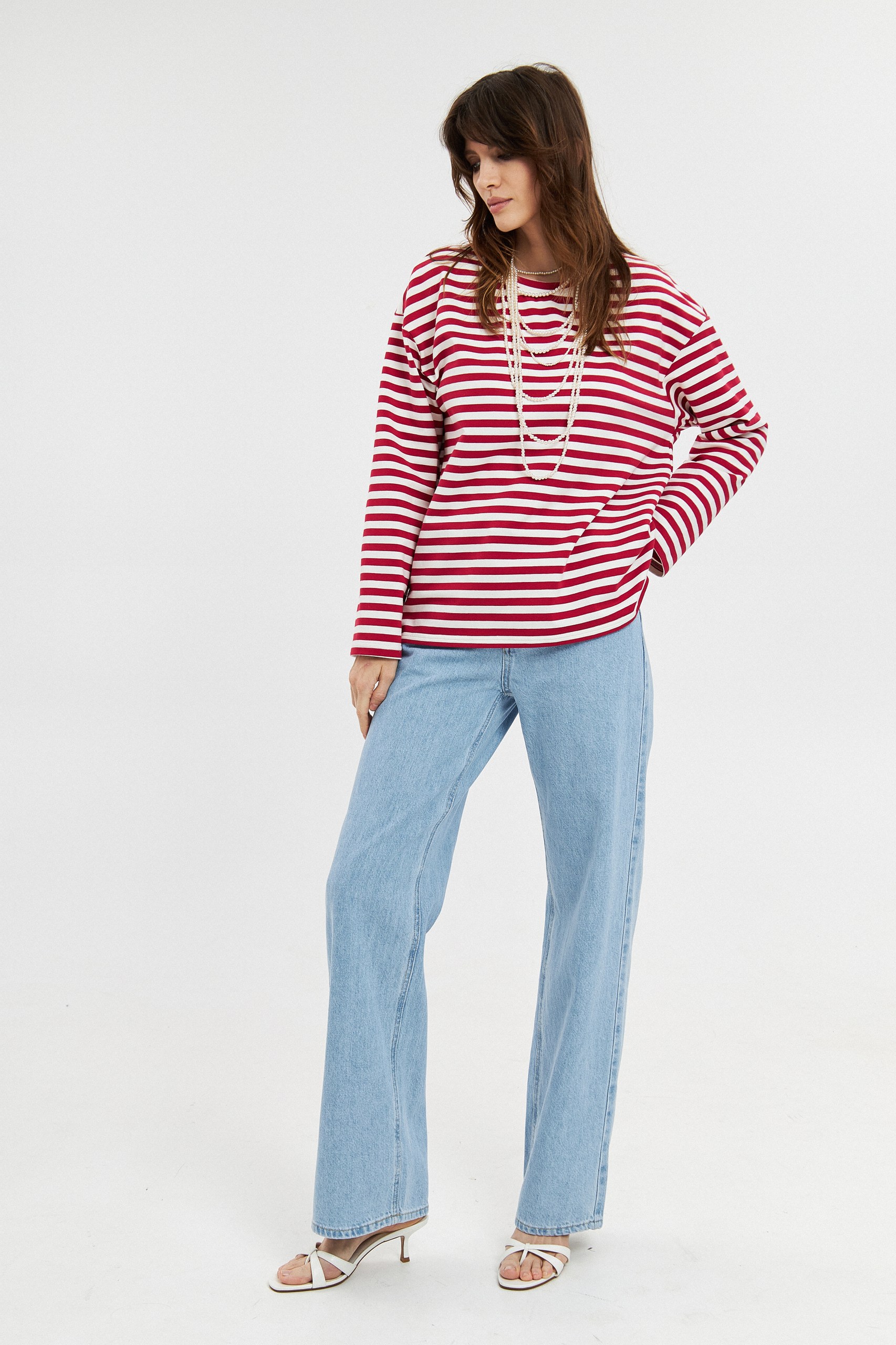 Лонгслив в полоску