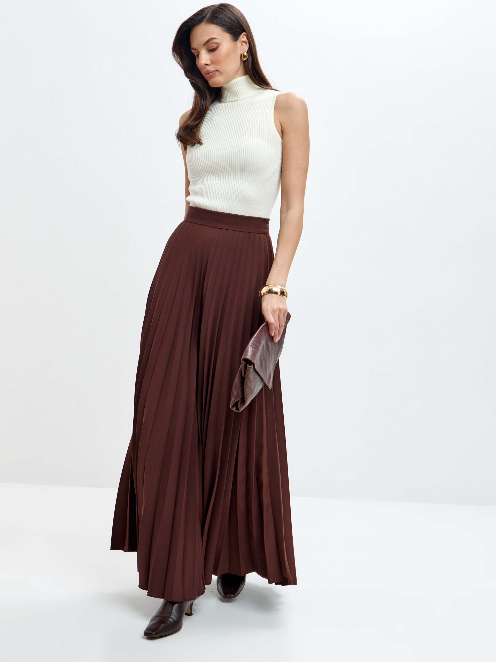 Юбка гофре макси