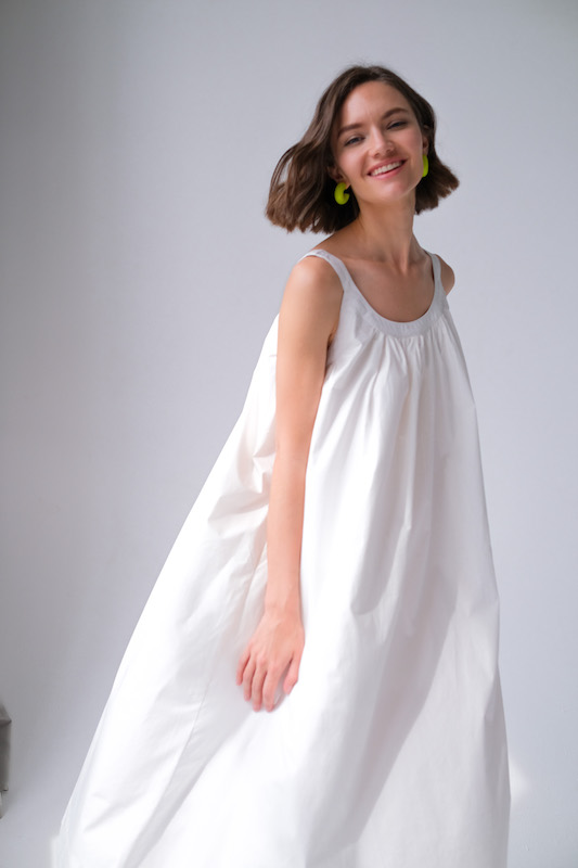 Сарафан из хлопка белый