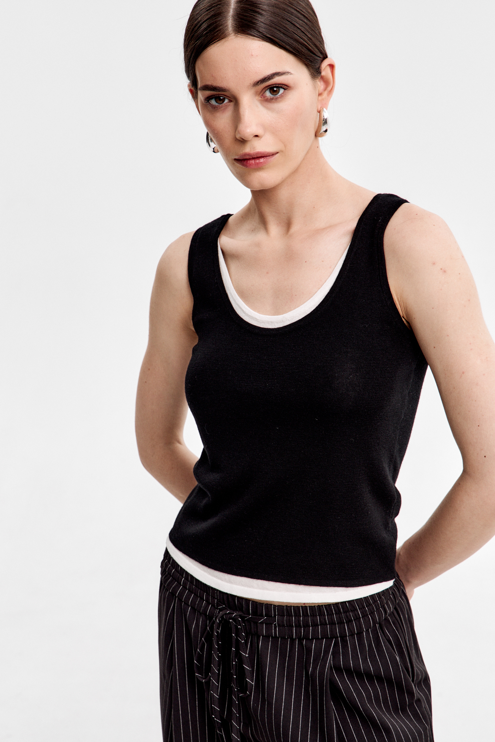 Топ трикотажный двойной