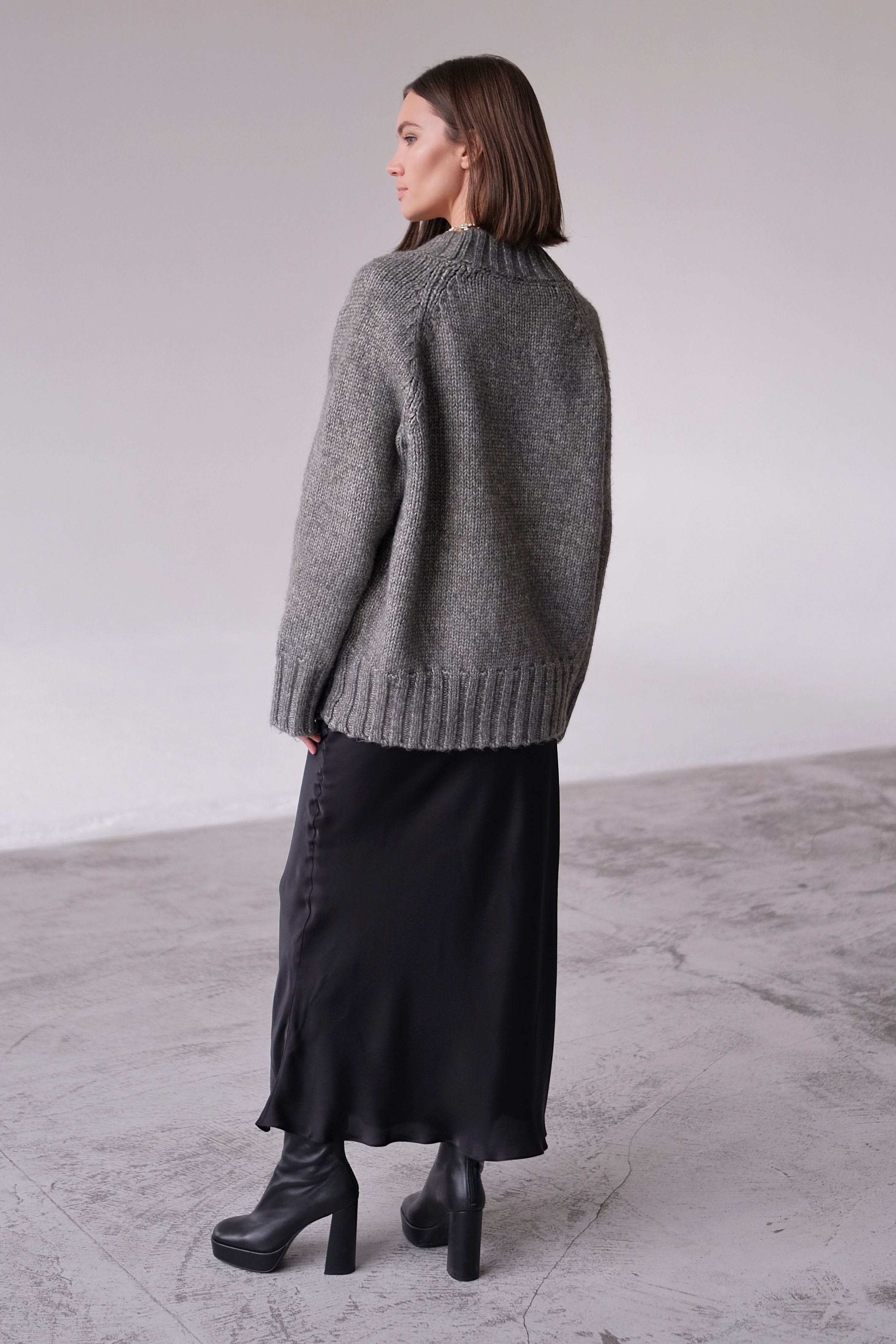 Кардиган серый