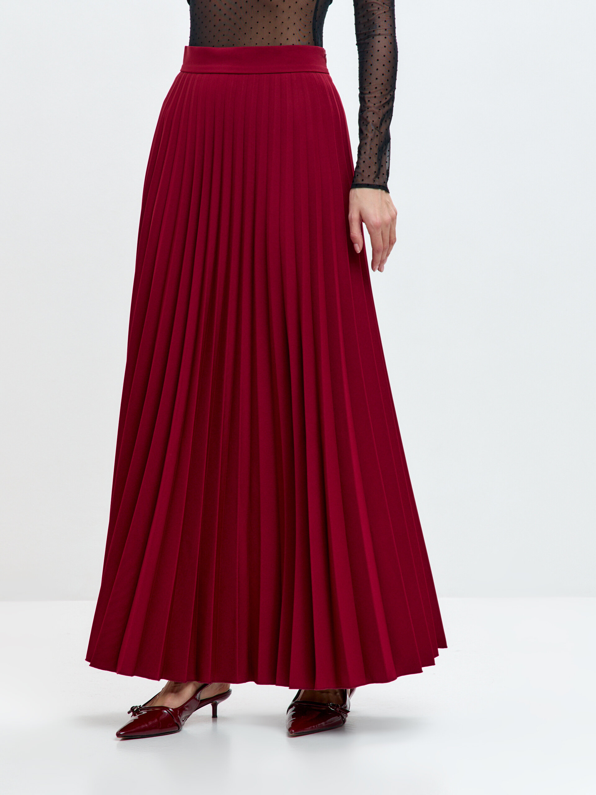 Юбка гофре макси