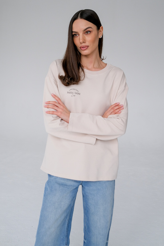 Лонгслив 'pasta and wine'