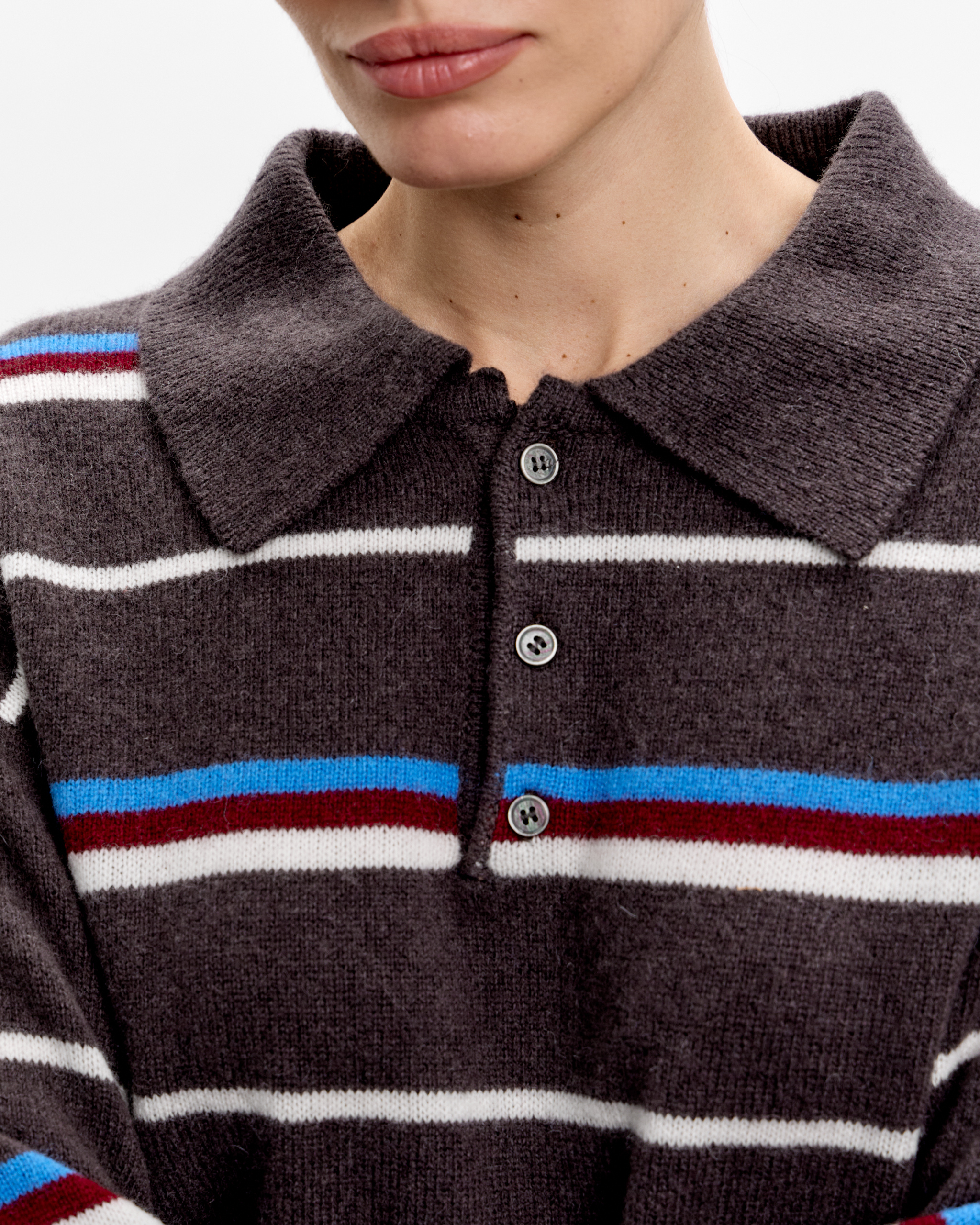 Поло трикотажное в полоску