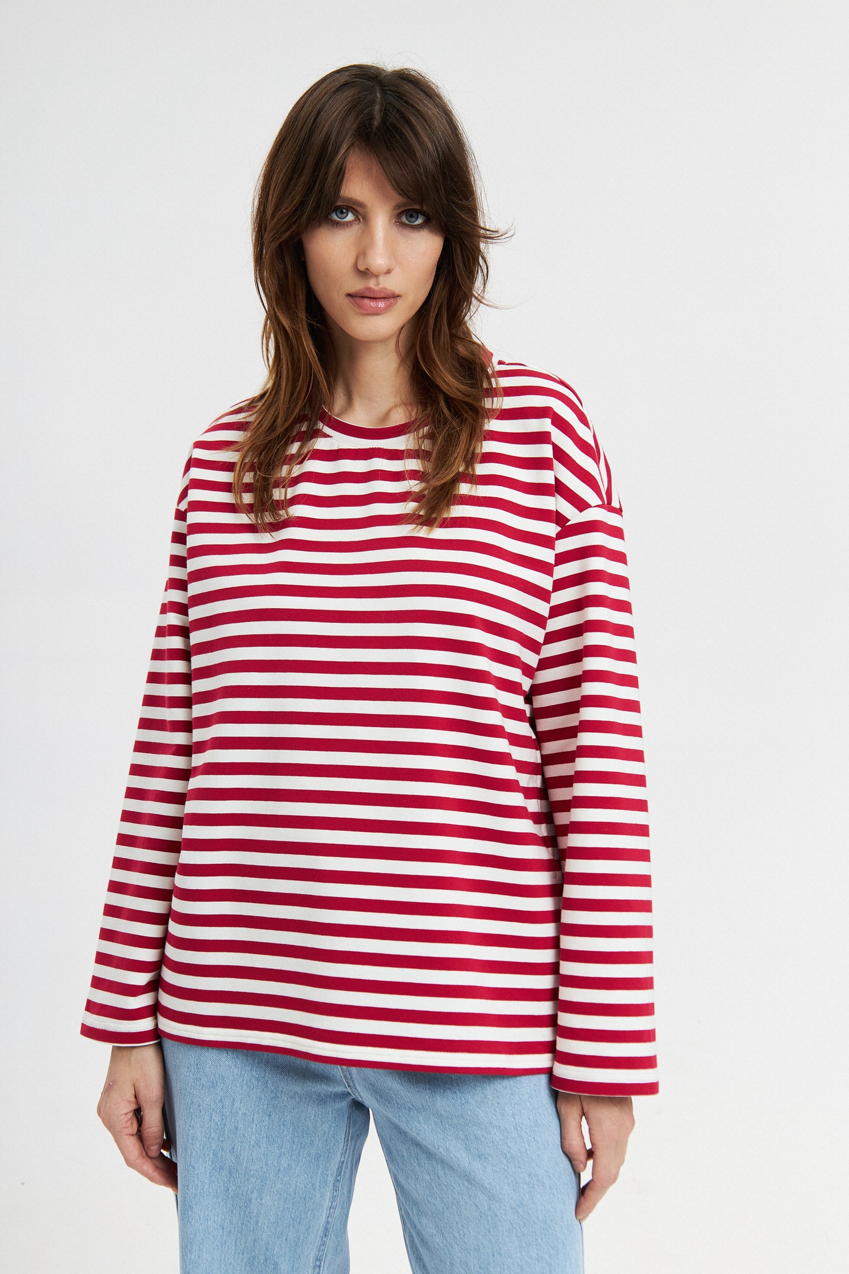 Лонгслив в полоску