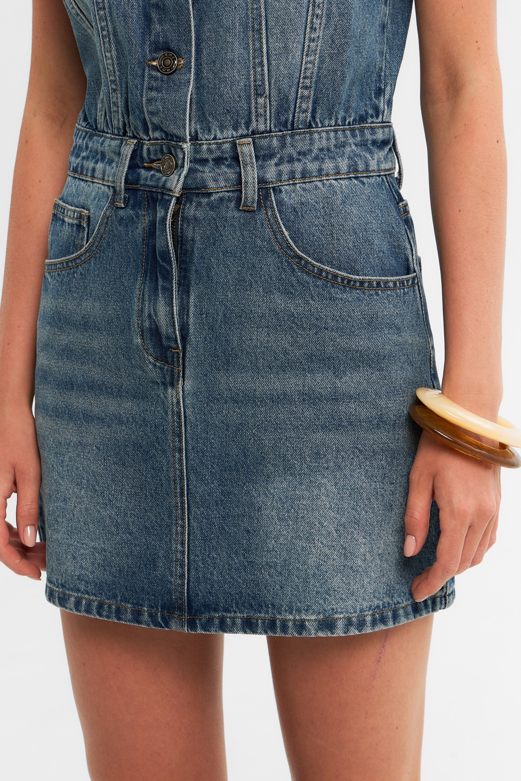 Платье мини деним