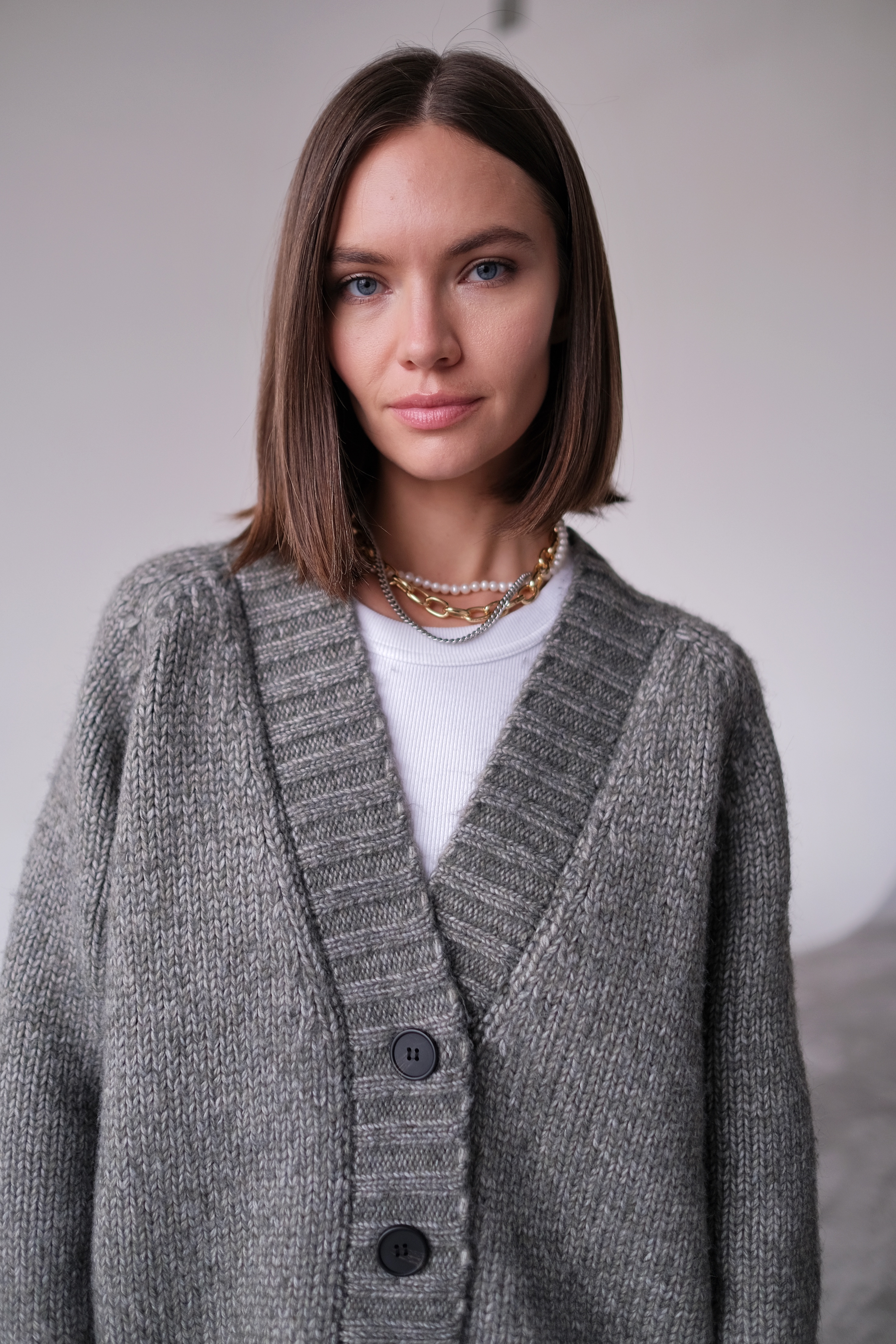 Кардиган серый