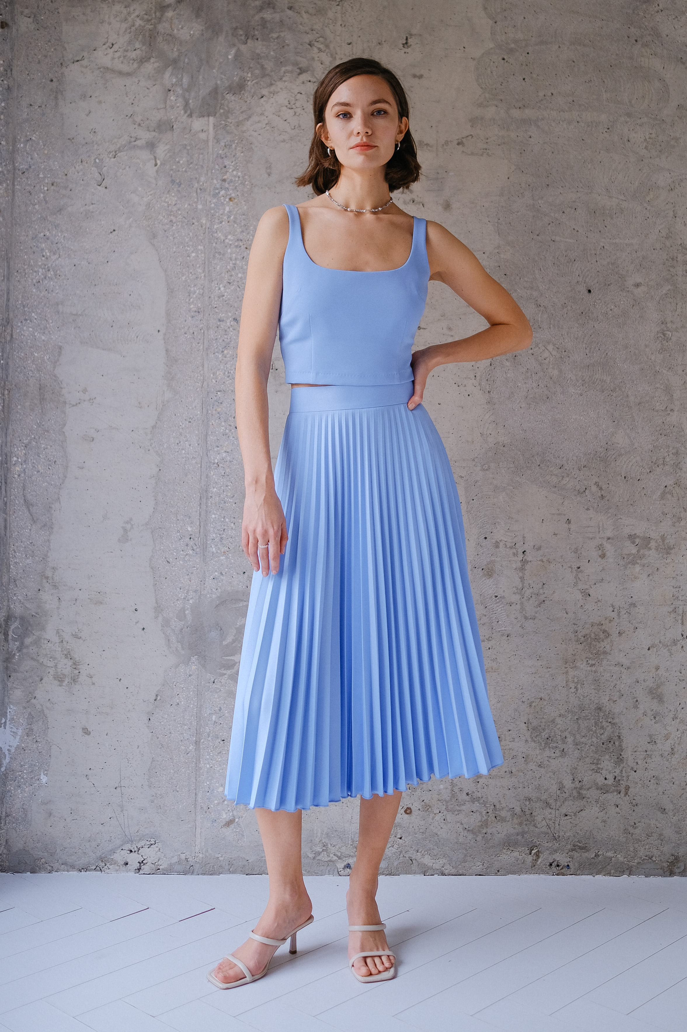 Топ голубой