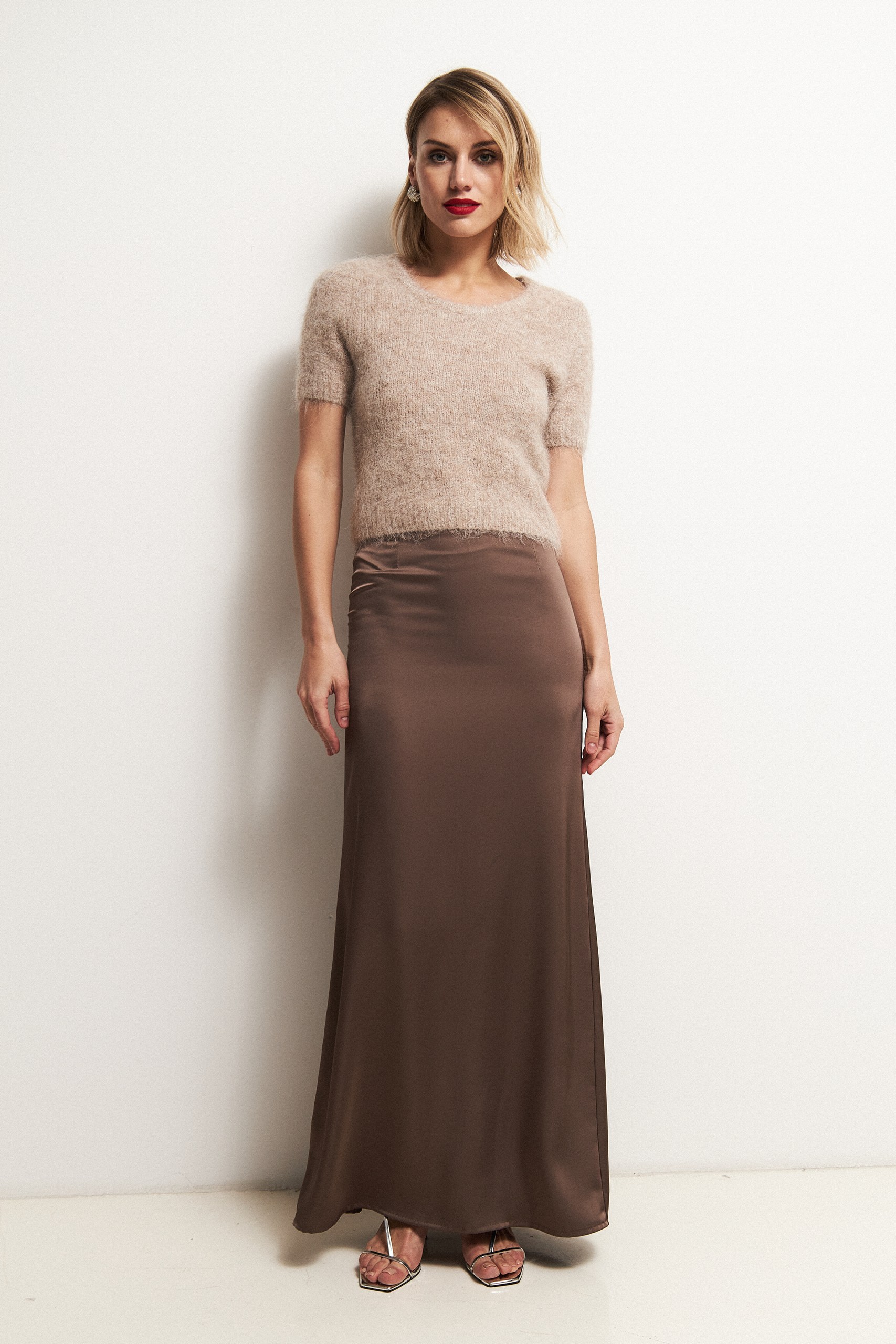 Джемпер с коротким рукавом из ангоры