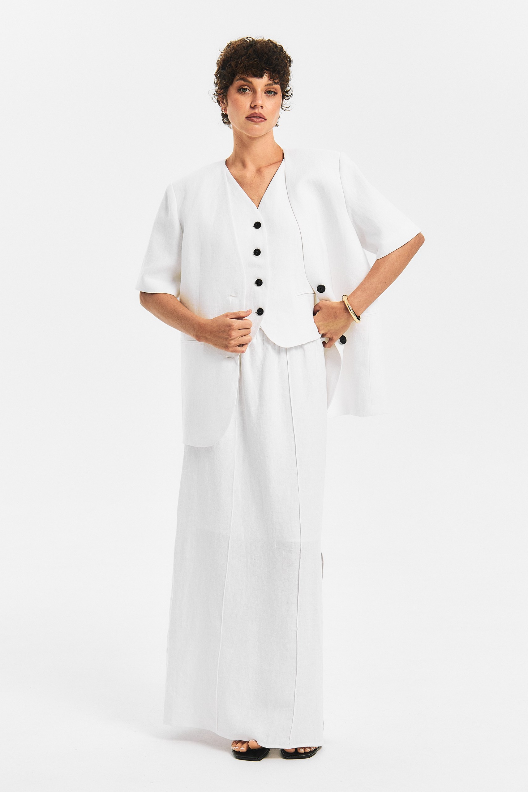 Юбка льняная