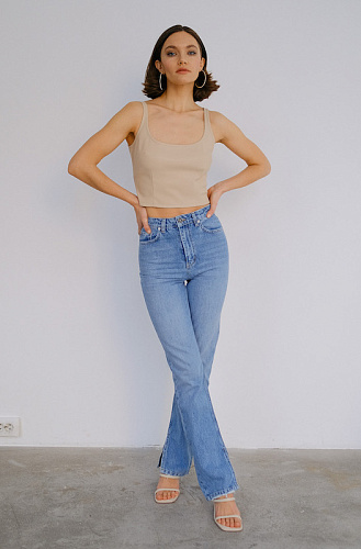 Топ эко кожа бежевый