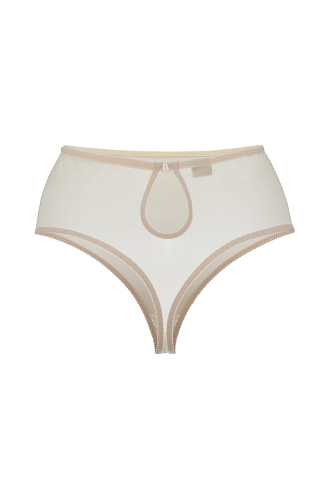 Трусы из сеточки высокие молочные