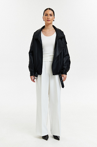 Куртка oversize из эко кожи