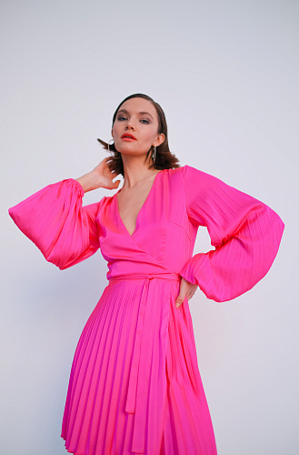 Платье мини гофре