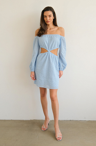 Платье из шитья голубое 