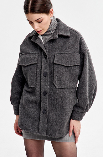 Рубашка из пальтовой ткани