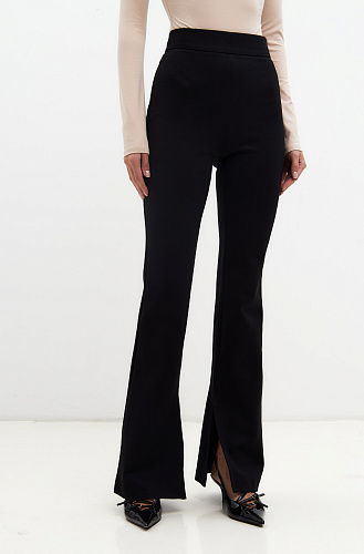 Брюки из джерси с разрезами