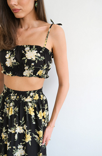 Костюм принт цветы 