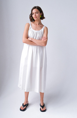 Сарафан из хлопка белый