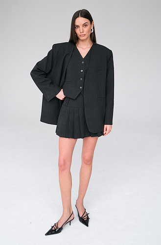 Жакет оверсайз без лацканов 