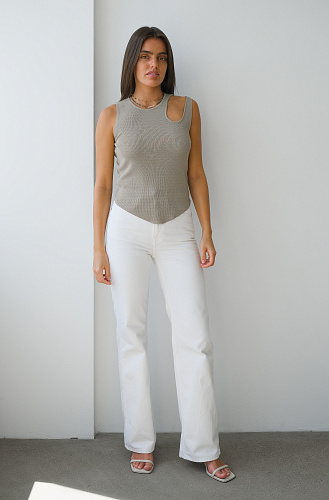 Майка с каплей бежевая 