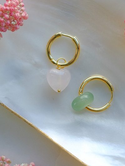 Серьги с кварцем