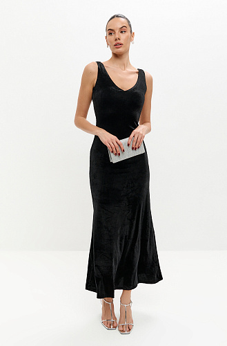 Платье бархатное макси