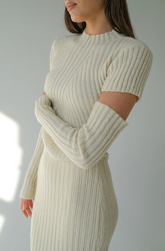 Топ трикотажный с отдельными рукавами