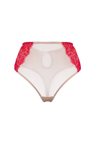 Трусики из сеточки и кружева высокие