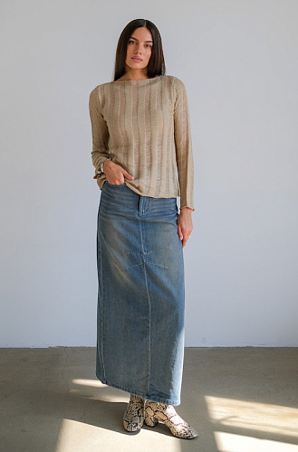 Юбка макси деним