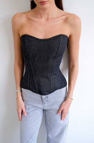 Корсет из денима