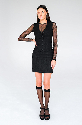 Юбка букле черная