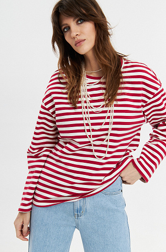 Лонгслив в полоску