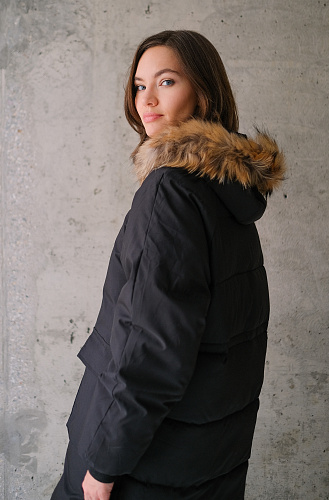 Куртка удлиненная с капюшоном 