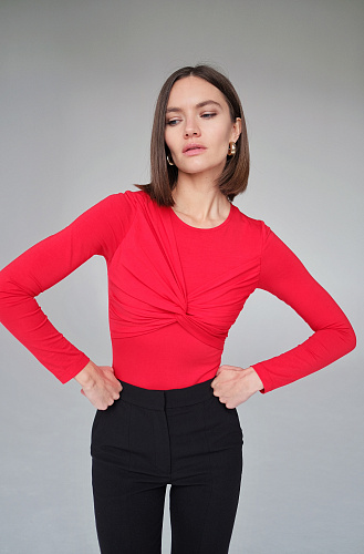 Боди с драпировкой